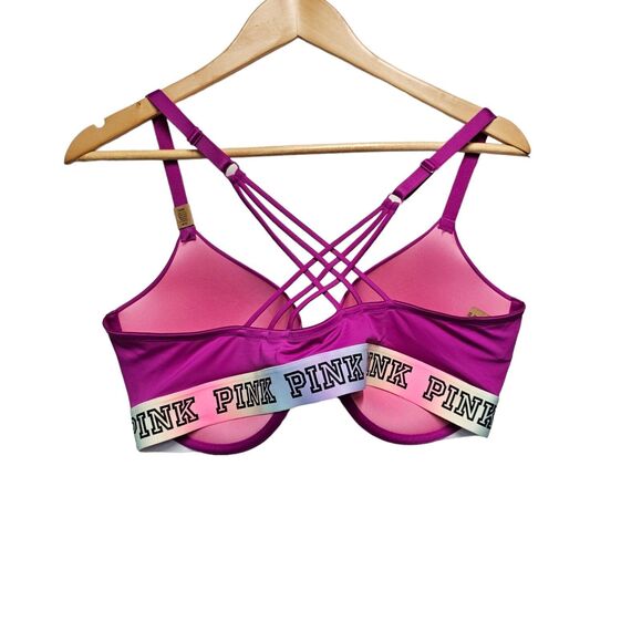 VICTORIA'S SECRET PINK Push-Up Bra 38DD WEAR EVERYWHERE PUSH-UP - Picture 4 of 4